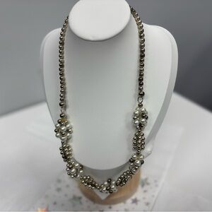Faux wrapped pearl dressy romantic necklace